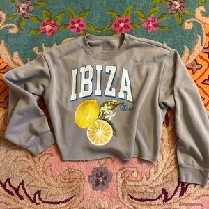 Ibiza cropped sweatshirt pullover
